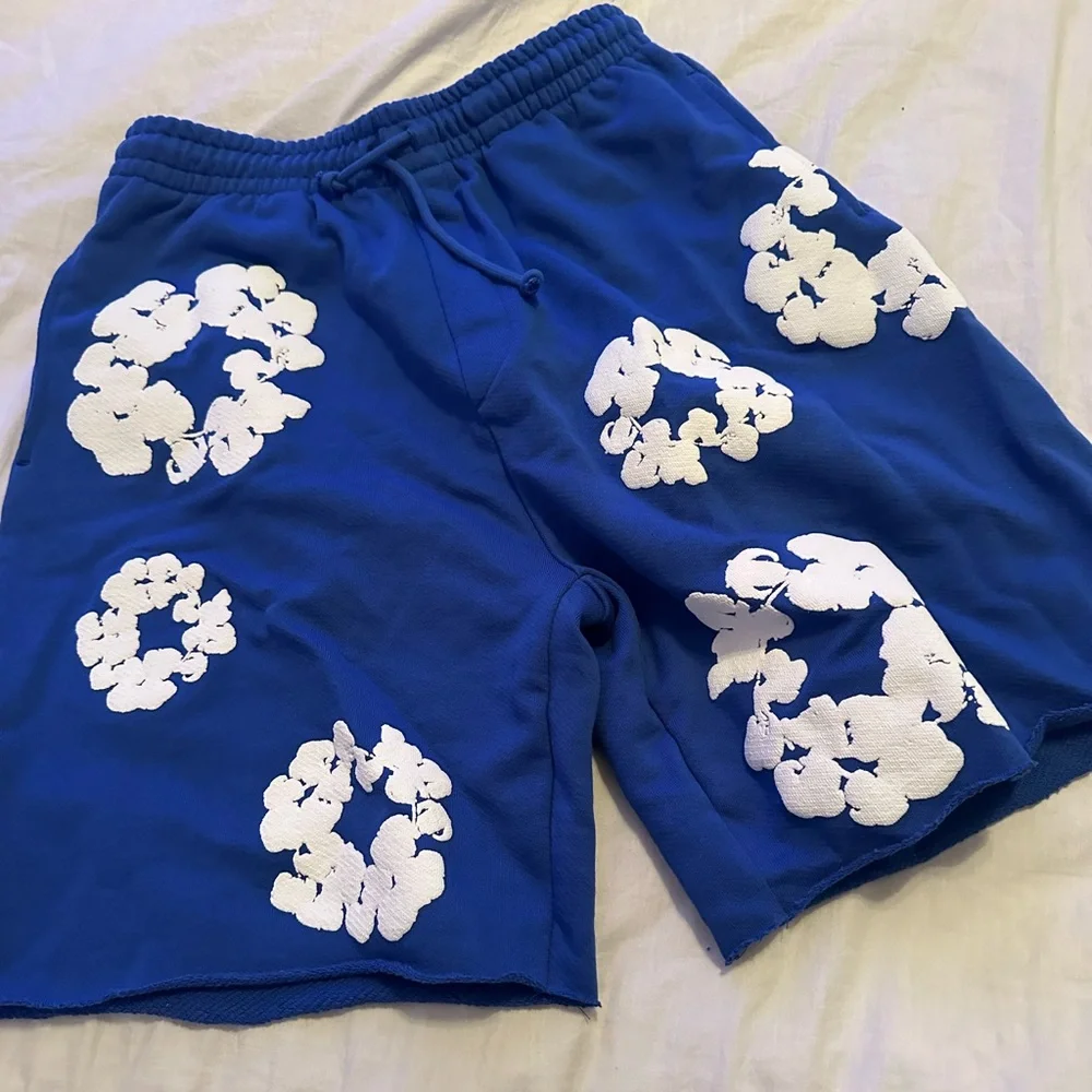Denim Tears | Shorts | Denim Tears Blue Cotton Wreath Shorts